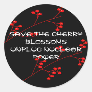 UNPLUG NUKLEARER POWER RUNDER AUFKLEBER