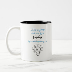 UNPLUG ZWEIFARBIGE TASSE