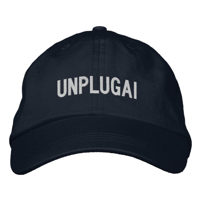 UNPLUGAI BESTICKTE BASEBALLKAPPE (Vorderseite)