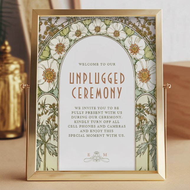 Unplugged Zeremonie Signieren Vintagen Jugendstil Poster (Von Creator hochgeladen)
