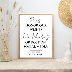 Unplugged Zeremony Wedding NO Foto & Social Media Poster