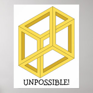 "Unpossible" Täuschungs-Plakat Poster