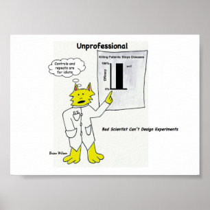 Unprofessionell: Schlechtes Wissenschaftler-Plakat Poster