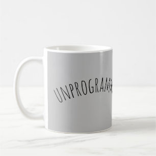 unprogrammiert (Quaker) mit Person Kaffeetasse