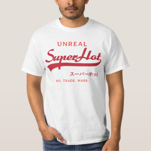 Unreal Super Hot Parody, rot und orange T-Shirt