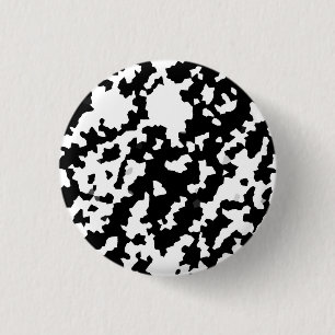 Unregelmäßige Abstrakte Mosaik Schwarz-Weiß-Camouf Button