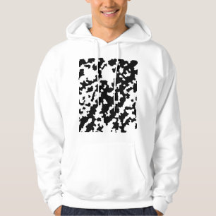 Unregelmäßige Abstrakte Mosaik Schwarz-Weiß-Camouf Hoodie
