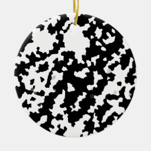 Unregelmäßige Abstrakte Mosaik Schwarz-Weiß-Camouf Keramik Ornament