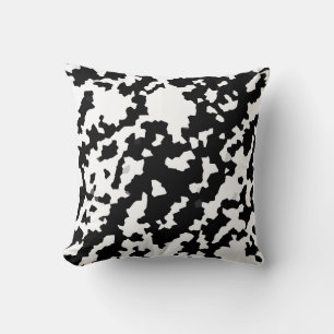 Unregelmäßige Abstrakte Mosaik Schwarz-Weiß-Camouf Kissen