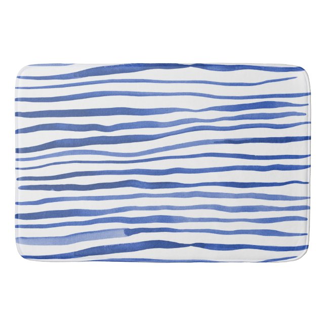 Unregelmäßige Aquarellfarben - einfache Linien - b Badematte (Vorderseite)