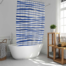 Unregelmäßige Aquarellfarben - einfache Linien - b Duschvorhang