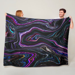 Unregelmäßige Kurven mit Farben, die durch die Dun Fleecedecke