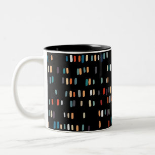Unregelmäßige mehrfarbige Rechtecke Zweifarbige Tasse