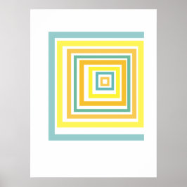 Unregelmäßige Quadrate Poster