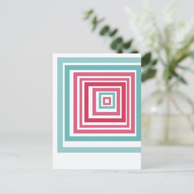 Unregelmäßige Quadrate  Postkarte (Stehend Vorderseite)