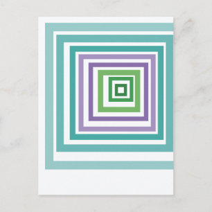 Unregelmäßige Quadrate Postkarte