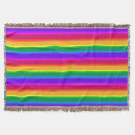 Unregelmäßige Regenbogenstreifen Decke