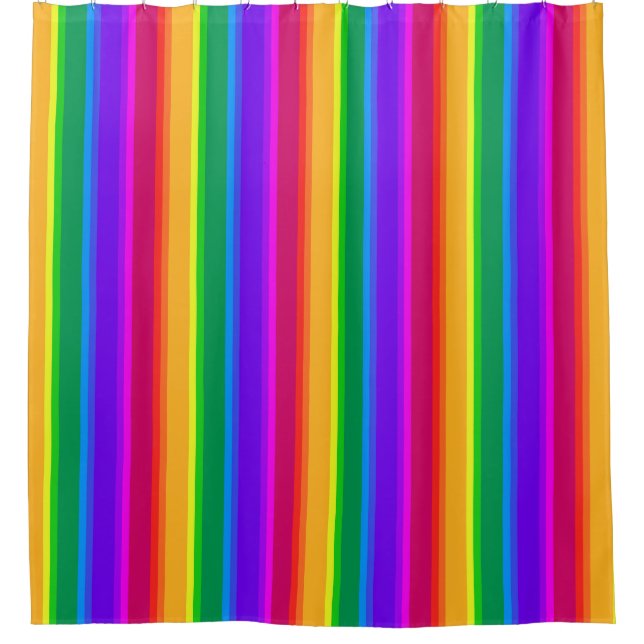 Unregelmäßige Regenbogenstreifen Duschvorhang (Vorderseite)