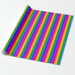 Unregelmäßige Regenbogenstreifen Geschenkpapier