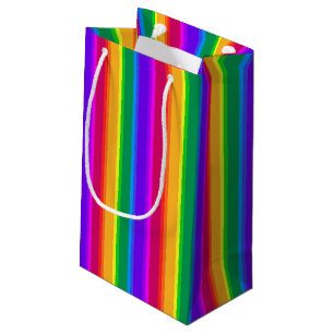 Unregelmäßige Regenbogenstreifen Kleine Geschenktüte