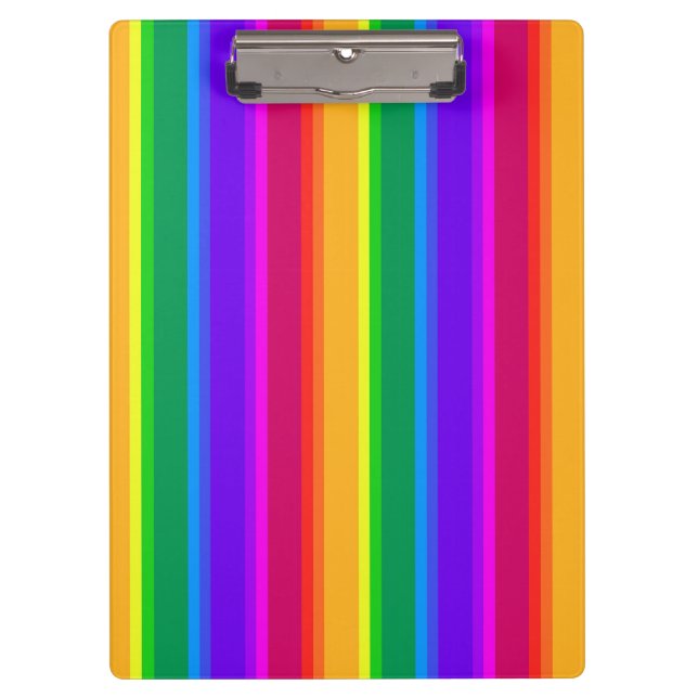 Unregelmäßige Regenbogenstreifen Klemmbrett (Vorderseite)
