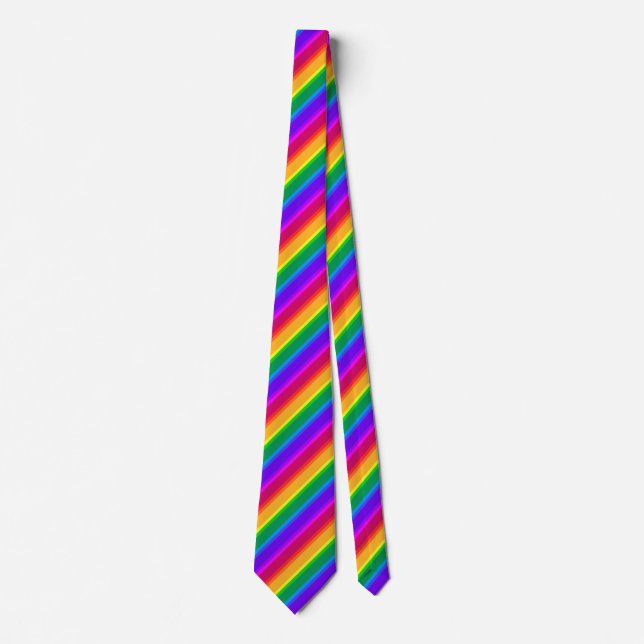 Unregelmäßige Regenbogenstreifen Krawatte (Vorderseite)