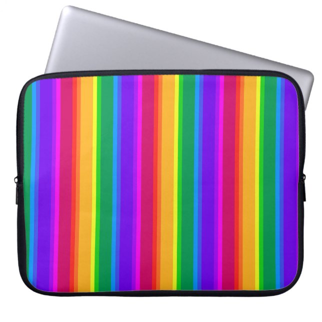 Unregelmäßige Regenbogenstreifen Laptopschutzhülle (Vorderseite)