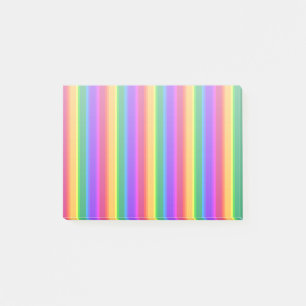Unregelmäßige Regenbogenstreifen Post-it Klebezettel