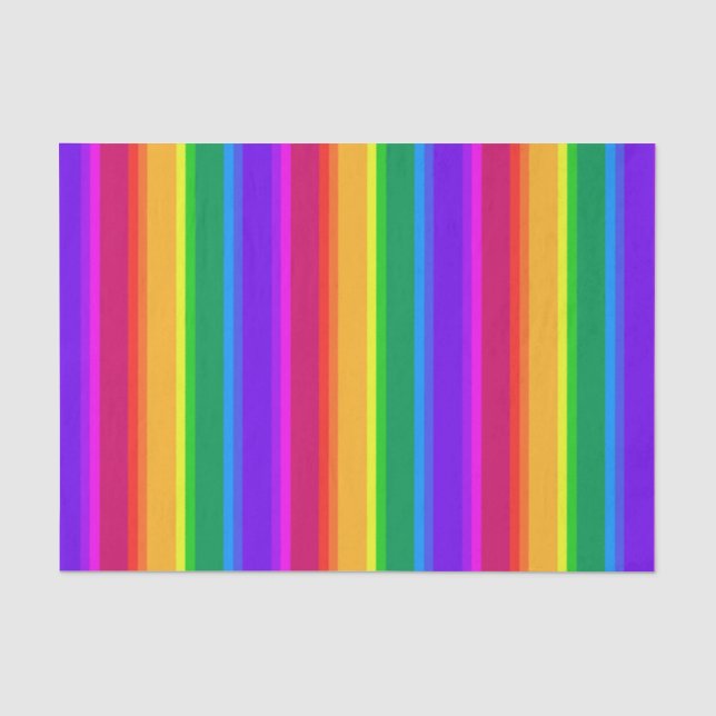 Unregelmäßige Regenbogenstreifen Seidenpapier (Vorderseite)