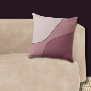 Unregelmäßige rosa und violette Viertelformen   Kissen