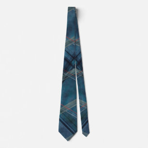 Unregelmäßiger Hipster Blue Schachbrett Neck Tie Krawatte