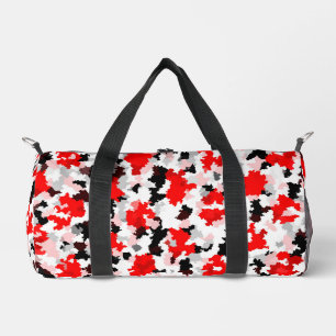 Unregelmäßiges Abstraktes Muster - Schwarz-weißes  Duffle Bag