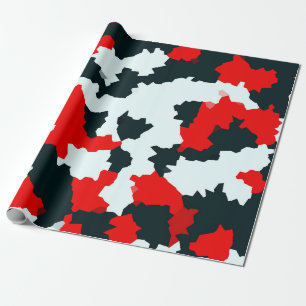 Unregelmäßiges geometrisches Abstraktes Mosaikkamo Geschenkpapier