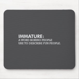 Unreif Ein Wort Langweilige Leute Verwenden Sarkas Mousepad