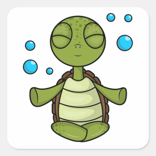 Unruhe bei der Meditation im Sitzen Quadratischer Aufkleber (Vorderseite)