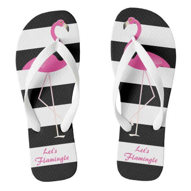 Uns gelassen drehen Flamingo Reinfälle um Flip Flops (Fußbett)