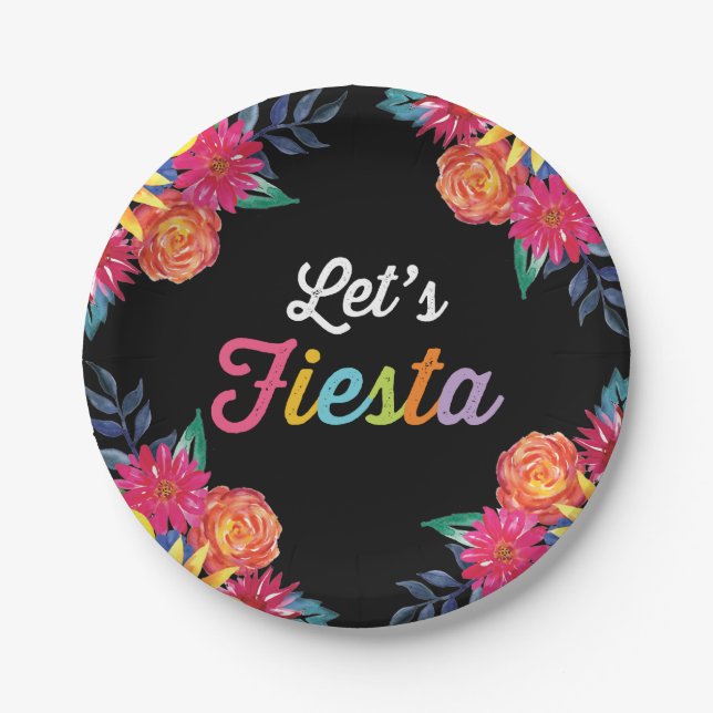 Uns gelassen Fiesta PapierTeller. Mexikanisches Pappteller (Vorderseite)