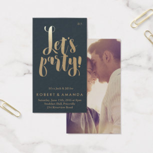 Uns gelassen Party-Jack-und Jill-Karte, Gold