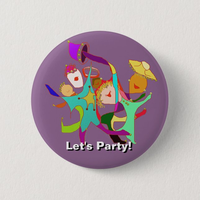 Uns gelassen Party! Karneval! Tanzen in die Button (Vorderseite)