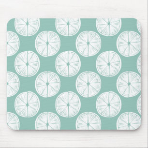 Uns gelassen Taco über aquamarines Limones Muster Mousepad