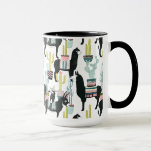 Uns gelassen Taco über Lama-u. Esel-Muster der Tasse