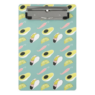 Uns gelassen Taco über Liebe  Taco-Element-Muster Mini Klemmbrett