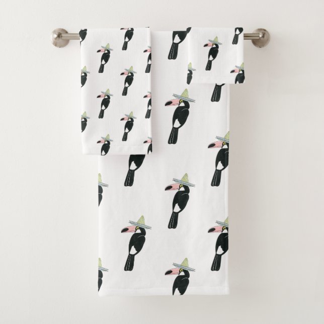 Uns gelassen Taco über Liebe| Toucan Sombrero Badhandtuch Set (Insitu)