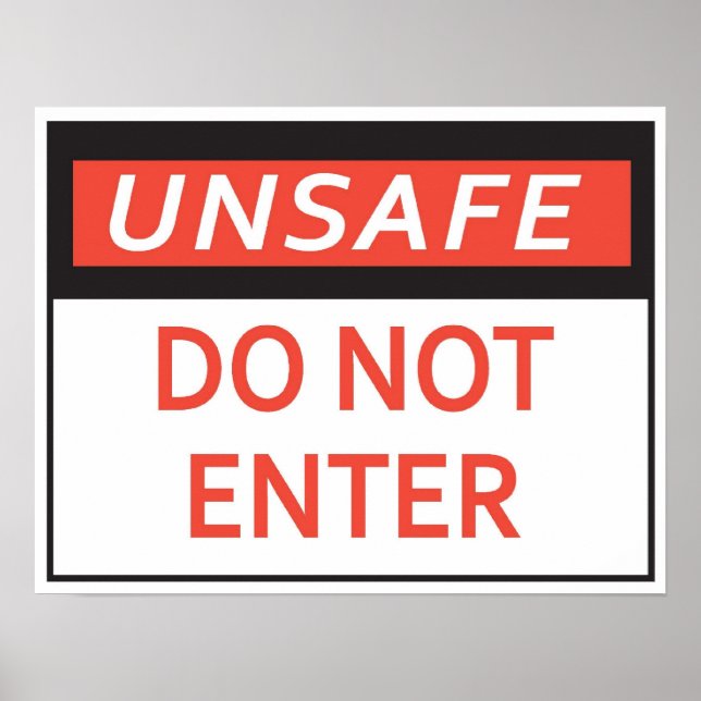 Unsafe nicht anmelden poster (Vorne)