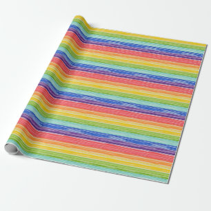 Unsaubere Regenbogenstreifen Geschenkpapier