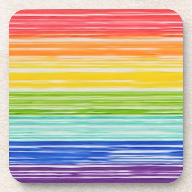 Unsaubere Regenbogenstreifen Getränkeuntersetzer (Vorderseite)