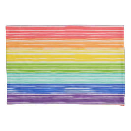 Unsaubere Regenbogenstreifen Kissenbezug