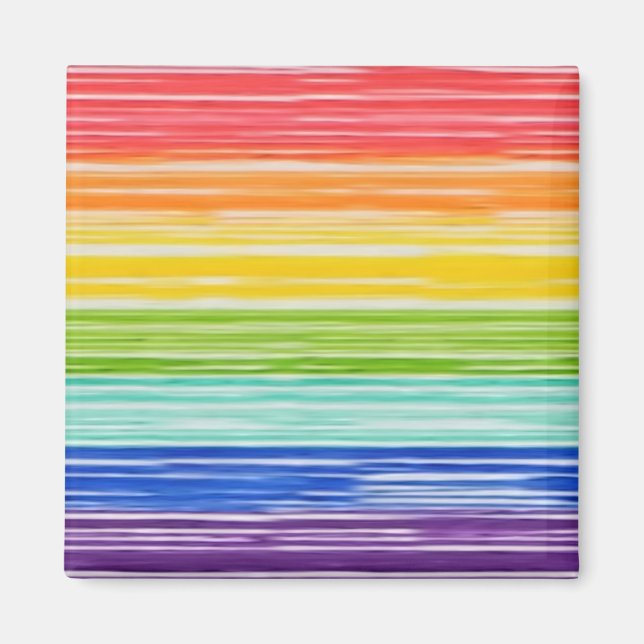 Unsaubere Regenbogenstreifen Magnet (Vorne)