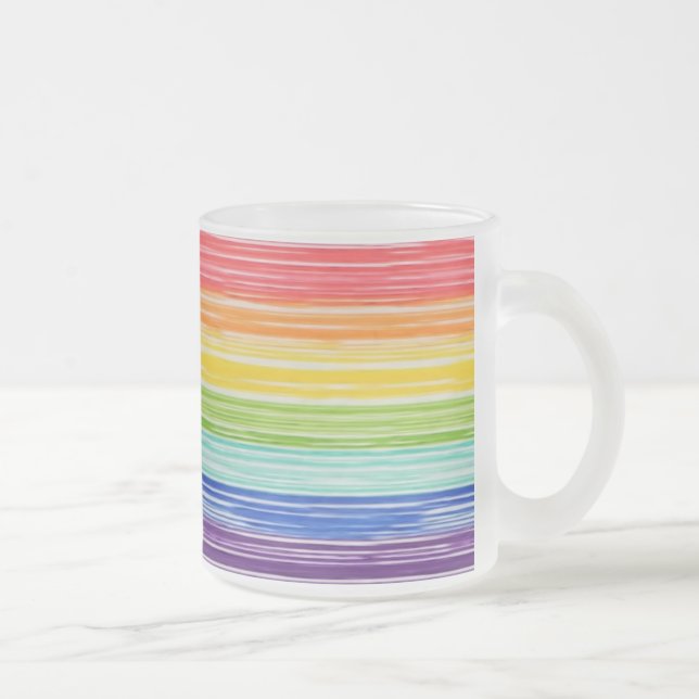 Unsaubere Regenbogenstreifen Mattglastasse (Rechts)