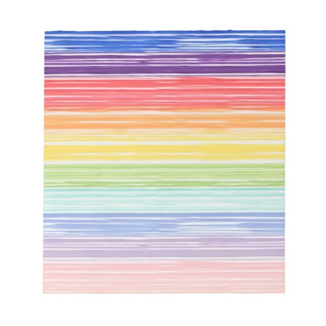 Unsaubere Regenbogenstreifen Notizblock (Vorderseite)